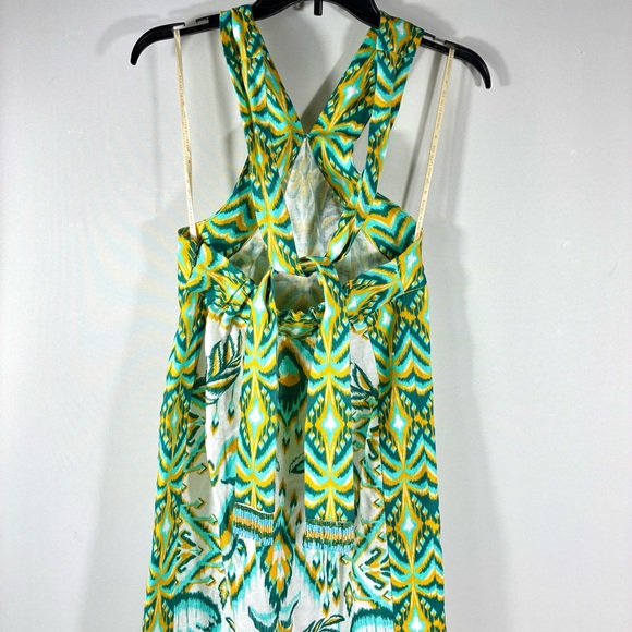 Farm Rio Tropical Tapestry Euroflax Premium Linen Maxi Dress Off White M NWT - Picture 13 of 17